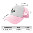 thumbnail image 6 of PAYOHTO Kids Sea Waves Palm Tree Glasses Baseball Hat Back Adjustable Mesh Breathable Hats Pink Trucker Cap Outdoor Fishing Sun Caps for Boys or Girls ages 4-10, 6 of 9