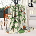 thumbnail image 2 of Beige Cartoon Dinosaurs Volcanoes Cacti Pattern Blanket,Comfortable Soft Lamb Wool Throw Blanket,All Season,Warm Lightweight Blankets for Sofa Bed Couch Living Room Chair,40"x50", 2 of 4
