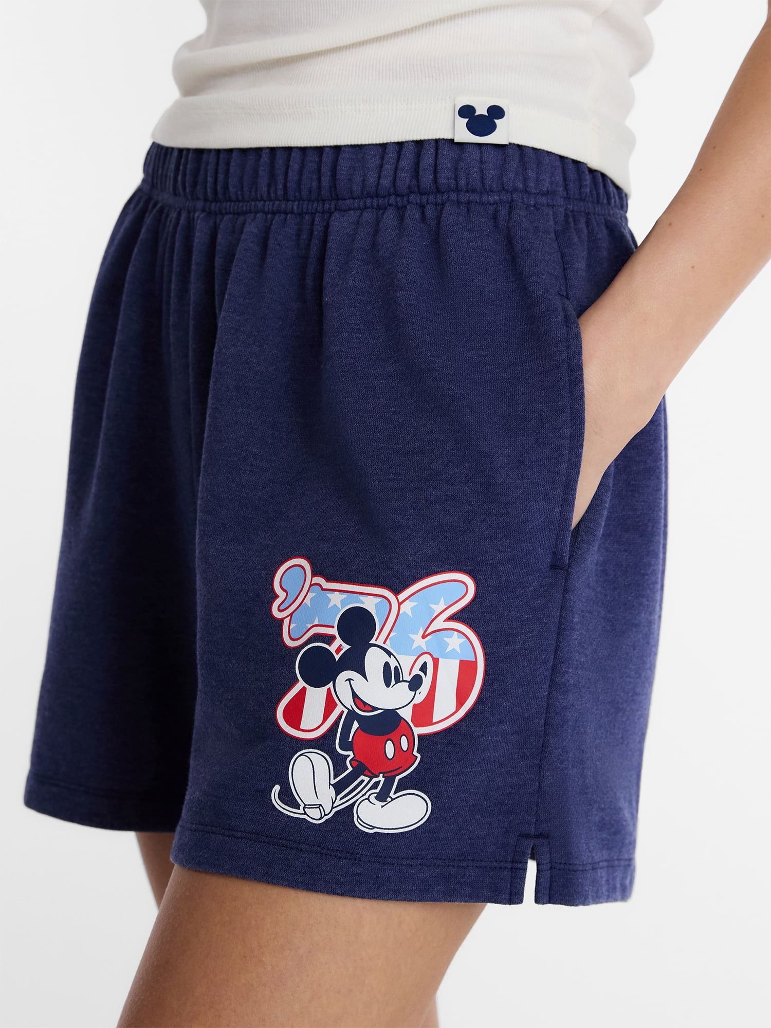 Disney Women's Mickey 76 Graphic Shorts, Sizes XXS-XXL