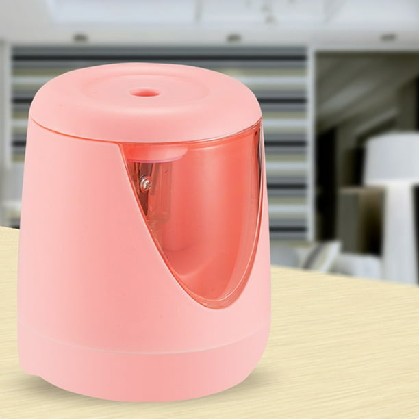 Sacapuntas automático USB y batería - Sacapuntas eléctrico portátil con cubierta transparente y diseño fácil de limpiar
