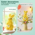 thumbnail image 5 of 7.8" Flocked Bunny Easter Decorations with Bowtie - Set of Adorable Flocking Rabbit Figurines for Spring Tabletop, Centerpieces, Lawn, Garden & Home Office Party Decor, 5 of 5
