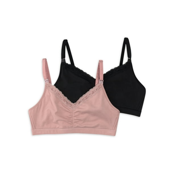 Secret Treasures Secret Treasures Maternity Cotton Lace Trim Bra, 2