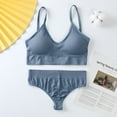 thumbnail image 4 of Women's Soft Padded Bralette Lingeire Set Sports Bra Sets 3 pcs, 4 of 5