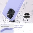 thumbnail image 6 of Compatible with iPhone 15 Case with Screen Protector,Upgraded Liquid Silky Soft Silicone Cover,Fashionably Designed for Women and Girls,Protective Phone Case 6.1",Grace Purple, 6 of 12