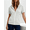 White, variant on Caywon Women's Short Sleeve Zip-Up Hoodie with Drawstring and Pockets, Loose Cut Casual Sporty Top for Summer Layering and Travel