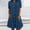 *Blue, variant on U Women's Denim Button Down Shirt Dress,Casual Loose Short Sleeve Midi Dress with Pockets Sky Blue,Women's Plus XXL