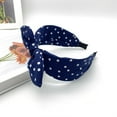thumbnail image 2 of CYSFASHION Hair Accessories for Women Girls Womens Headbands Face Wash No Damage Head Wraps Beauty Polka dot Makeup Headband Navy, 2 of 4