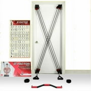 X Factor Door Gym Full Body Workout System with DVD, Chart, and Straight Bar - Home Fitness