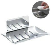 Self-Adhesive Soap Holder, Soap Holder Without Drilling Stainless Steel, Bathroom Kitchen Balcony Soap Dish Soap Holder for Storage of Soap Sponge Brush