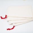 thumbnail image 4 of Bolsas de regalo con cordón de algodón liso personalizadas de alta calidad, saco de Papá Noel de Navidad en blanco con sublimación de lona grande, 4 of 4