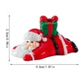 thumbnail image 3 of YWIYIUD 1inch Mini Santa Figurines Miniature Christmas Figurines Resin Santa Figurines Christmas Miniatures Ornament Christmas Santa Decorations for Xmas Party Supplies 6PCS, 3 of 4