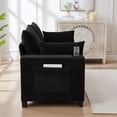 thumbnail image 4 of S-HOME Upholstered Corduroy Sofa in with USB Ports and Cup Holders, Spacious 78 Inch 3-Seater Living Room Couch, 4 of 8