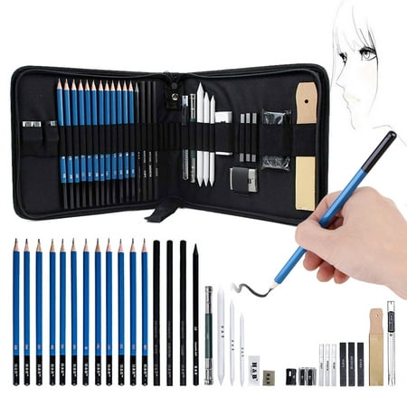 Back to School Supplies Sale, 33 Pcs Sketching Pencil Set Students Painting Tool,Drawing Set, Sketching Pencils