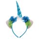 thumbnail image 1 of Decorativo de cuerno de tul flor diadema tela banda para el cabello elegante Halloween Navidad niños adultos accesorios Azul, 1 of 7