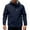 Dark Blue, variant on WTOBBY Men's Outdoor Waterproof Windproof Jacket - Solid Color Hooded Design with Zip-Up, Multi-Pockets,Perfect for Hiking, Camping, and All-Weather Protection,Black L