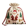 thumbnail image 2 of ToyKingdee Christmas Santa Sack - Soft Linen Christmas Drawstring Gift Bag for Gifts, Toys, Candy Storage, 2 of 6