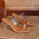 thumbnail image 4 of Sandalias y pantuflas de tacón alto de cristal con cabeza cuadrada informal para mujer Wmkox8yii hj789, 4 of 7