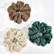 thumbnail image 1 of Paquete de 3 coleteros elásticos grandes Zhivalor de satén y gasa para cabello grueso diseño de guepardo, 1 of 8
