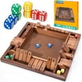 GDDTOY 2PCS 14 Players Shut The Box Dice Game Wooden Board Table Math