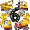 thumbnail image 1 of Kit de globos de construcción DUNSEO para fiesta de cumpleaños número 6, 1 of 7