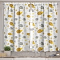thumbnail image 2 of Ambesonne Hedgehog Valance & Curtain, Autumn in the Woods, 55"x30", Earth Yellow and Grey, 2 of 6