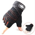 thumbnail image 1 of Gants d'Entraînement Demi-Doigts Gants de Levage de Poids Gants de Cyclisme avec Wrap Poignet, 1 of 10