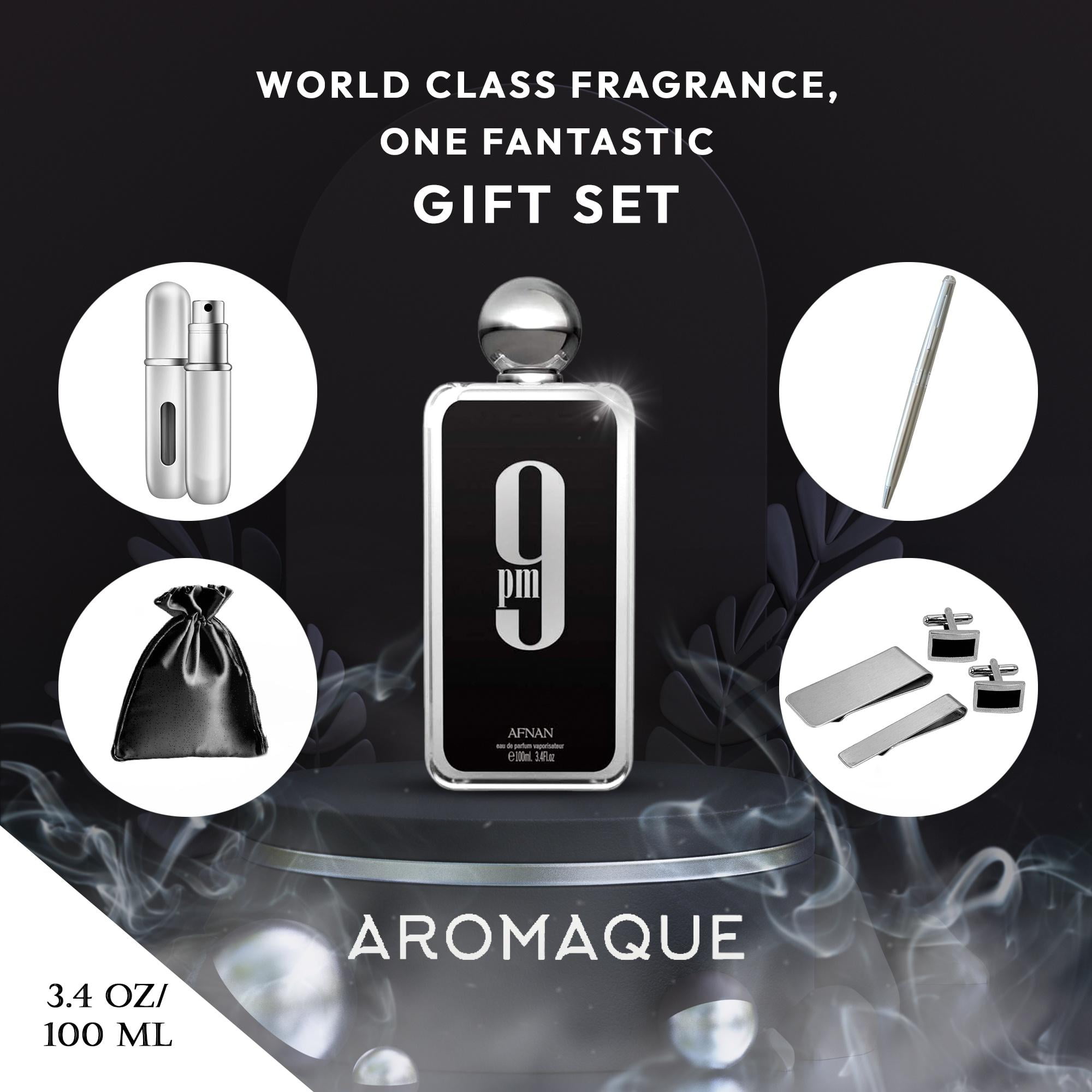 Aromaque Mens Cologne Gift Set with 9pm Afnan 9pm Cologne