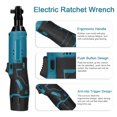 thumbnail image 2 of Amdohai Multifunctional 12.0V Cordless Rechargeable Electric Wrench 3/8 Inch 90° Right Angle Ratchet Wrenches Handheld Driver Power Tool, 2 of 8