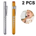 thumbnail image 1 of 2 pcs Pen Flashlight Aluminum Alloy Pen Light LED Pen Flashlight Pen Light Pupil Pen White Light Small Flashlight, 1 of 9