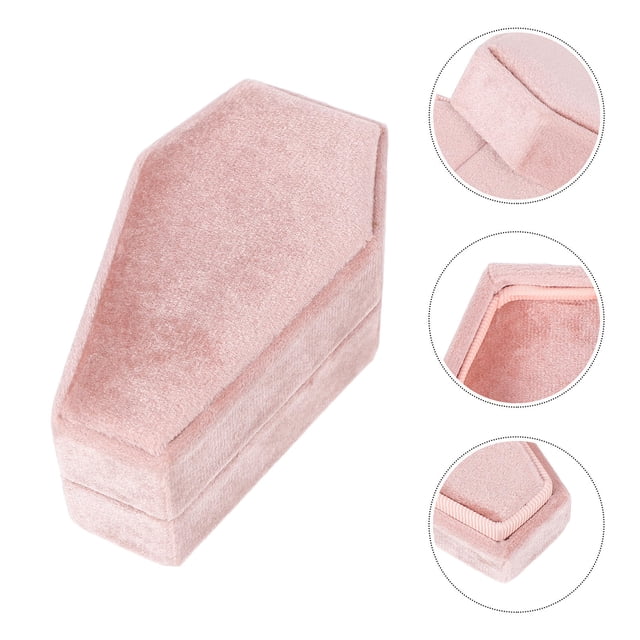 unbranded Estuche Gótico Rosa Para Anillos Con De Ataúd Ideal Para Y Propuestas Especiales
