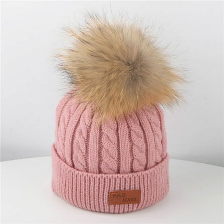

ASEIDFNSA La Hats New Baby Boy Gift Basket Toddler Kid Girl&Boy Baby Winter Crochet Knit Hat Hairball Cap