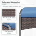 thumbnail image 6 of Bellefurn Outdoor Ottomans for Patio Set of 2,PE Wicker Steel Frame Outdoor Foot Rest with Removable Cushions for Patio Furniture Sets All Weather Rattan Footstool Ottoman for Balcony Backyard, 6 of 6