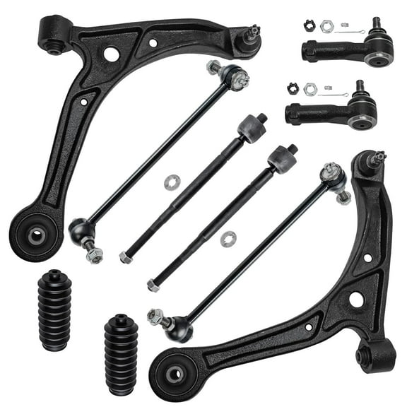 Detroit Axle - Front End 10pc Suspension for 2002 2003 2004 Honda Odyssey 2 Lower Control Arms w/Ball Joints 4 Inner & Outer Tie Rods 2 Sway Bar Links 2 Boots Replacement