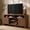 Dark Burl, variant on Vintagearth TV Stand with FSC-Certified 1.22" Thick Board, Storage Cabinets & Open Shelves, Curved Edge Entertainment Center for TVs up to 65", Oak