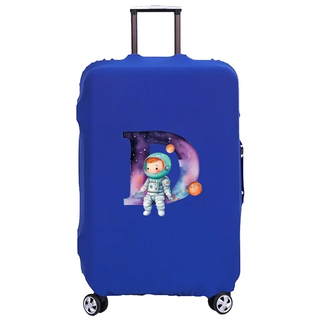 Housse de Valise Lavable Housse de Protection Étui Anti-Rayures Housse Adaptée Motif Imprimé Astronaute Convient aux 18-32 Pouces 8astronaut letter D L