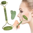 thumbnail image 4 of Rodillo de Jade + Gua Sha Kit Esencial Skin Care RM Beauty Masajeador Manual Facial Manten Piel Lisa y Diluye Arrugas Signos de Edad Contorno de Ojos Disminuye Ojeras e Imperfecciones, 4 of 4