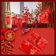 thumbnail image 4 of Chinese New Year Silk Red Envelopes, Lucky Money Red Packet, Lucky Coin Hongbao Card Envelopes Gift Wrap, for Spring Festival Birthday Wedding, 1PC, 4 of 7