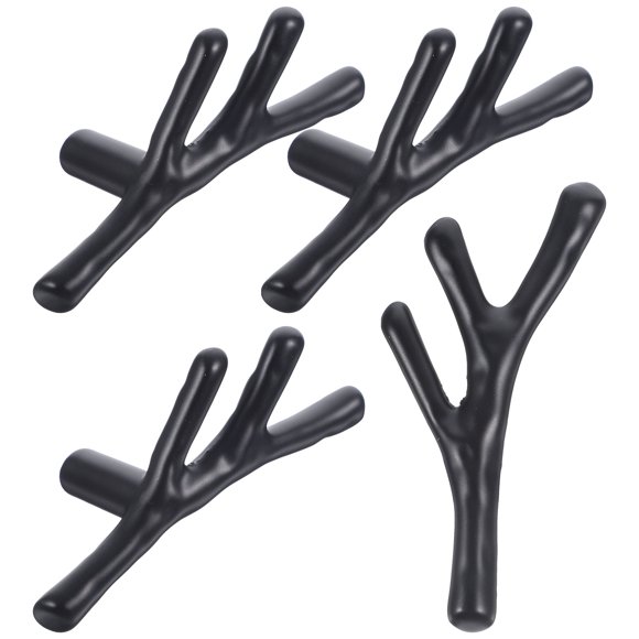 LABELEPH 4Pcs Branch Shape Dresser Knobs for Closet and Cabinet Hardware