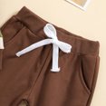 thumbnail image 5 of Durtebeua Toddler Baby Boy Clothes Cute Long Sleeve Sweatshirt Tops and Pants Fall Winter Outfit Z15-Brown,12-18 Months, 5 of 5