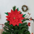 thumbnail image 2 of Northlight Red Poinsettia Tie-On Christmas Tree Topper Unlit - 14", 2 of 7