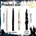 thumbnail image 3 of BNNG Halloween Taper Candles - Pillar Aesthetic Ribbed Candles Spiral Taper Twisted Candlesticks Scented Smokeless Soy Wax for Wedding Holiday Dinner Home Decorations, 3 of 9