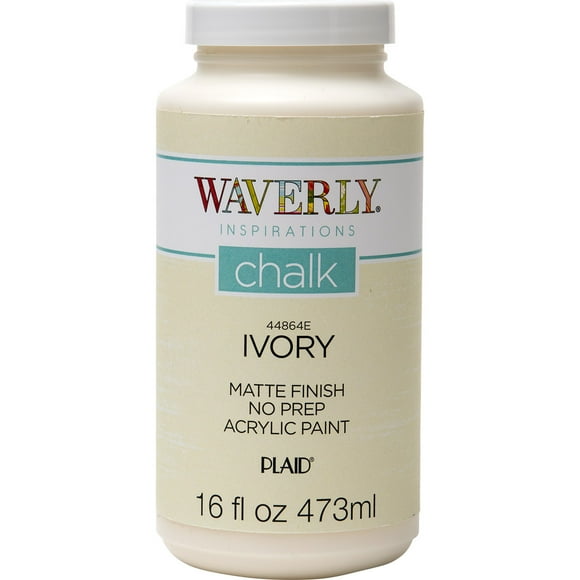 Waverly Inspirations Chalk Paint, Ultra Matte, Ivory, 16 fl oz