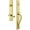 Lifetime Brass, variant on Grandeur 849963 Carre Solid Brass Rose Left Handed Dummy "S" Grip Handleset - Brass