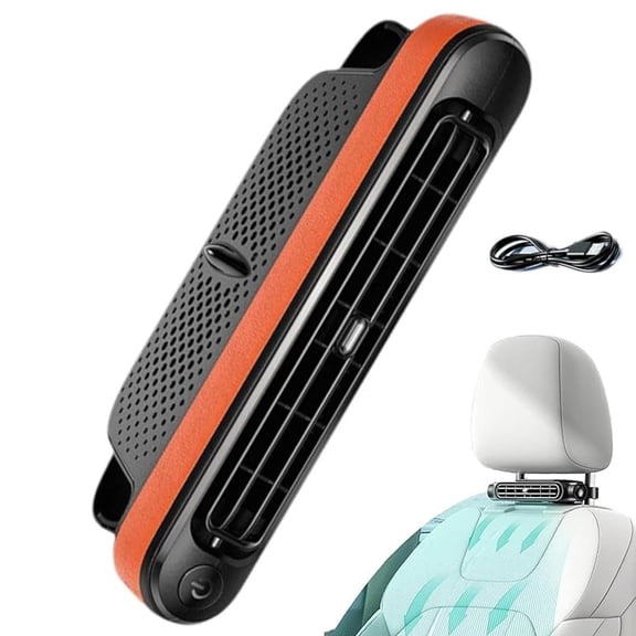 CF04 Car Seat Fan USB Powered Turbine Strong Wind 3 Speeds Adjustable Cooling Fan for Backseat Dashboard Portable Vehicle Fan for Daily Driving Comfort