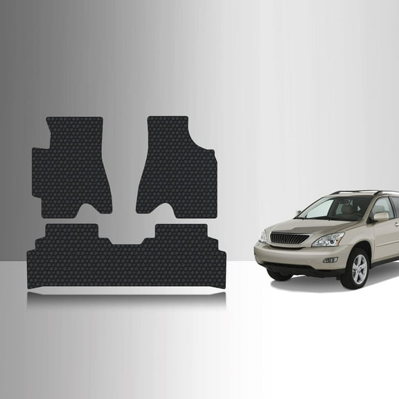 ToughPRO Front   2nd Row Mats Compatible with Lexus RX300 1999 - All Weather Heavy Duty (Made in USA) Black Rubber