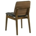 thumbnail image 5 of Redbridge Upholstered Dining Side Chair Black and Natural Walnut (Set of 2), 5 of 8