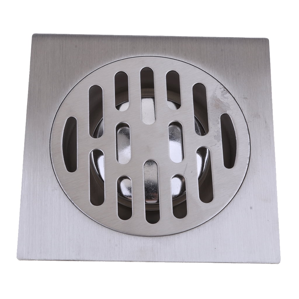 Brushed Stainless Steel Square Floor Drain Shower Waste Water Drainer for bath 
