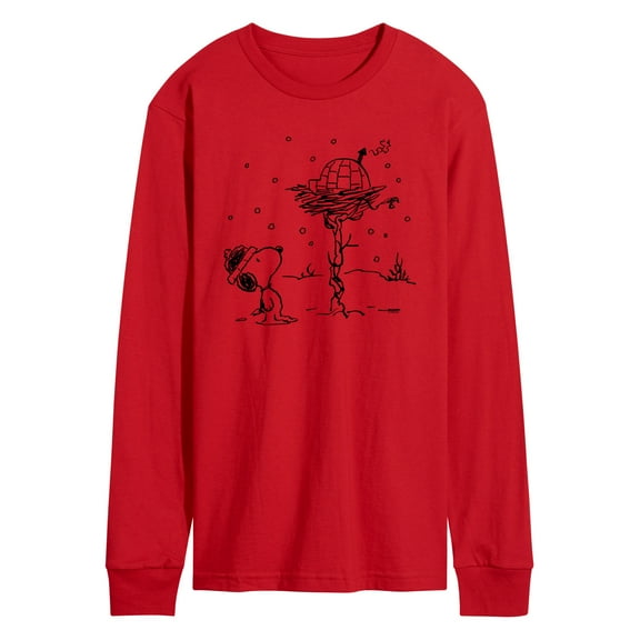 Peanuts - Snoopy Woodstock Igloo - Men's Long Sleeve T-Shirt