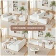 thumbnail image 4 of 107" Modular Sectional Sofa, Sponge Sectional Sofa Couch for Living Room, High Density Sponges Cloud Couch,Modular L-Shape Sofa with Chaise, White, 4 of 8