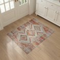 thumbnail image 3 of ODIKA Beige Vintage Borders Distressed Southwestern Geometric Neutral for Entryway, Kitchen, Mudroom, Stain Resistant Flatwoven, 3 of 7